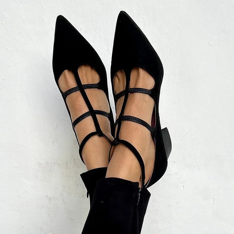 Deborah | Strappy Pointed Flats