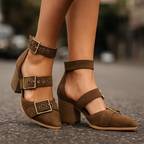 Arden Buckle Block Heels
