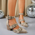 Arden Buckle Block Heels