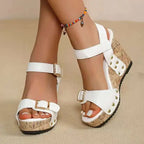 Marcena Buckle Wedges