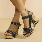 Marcena Buckle Wedges