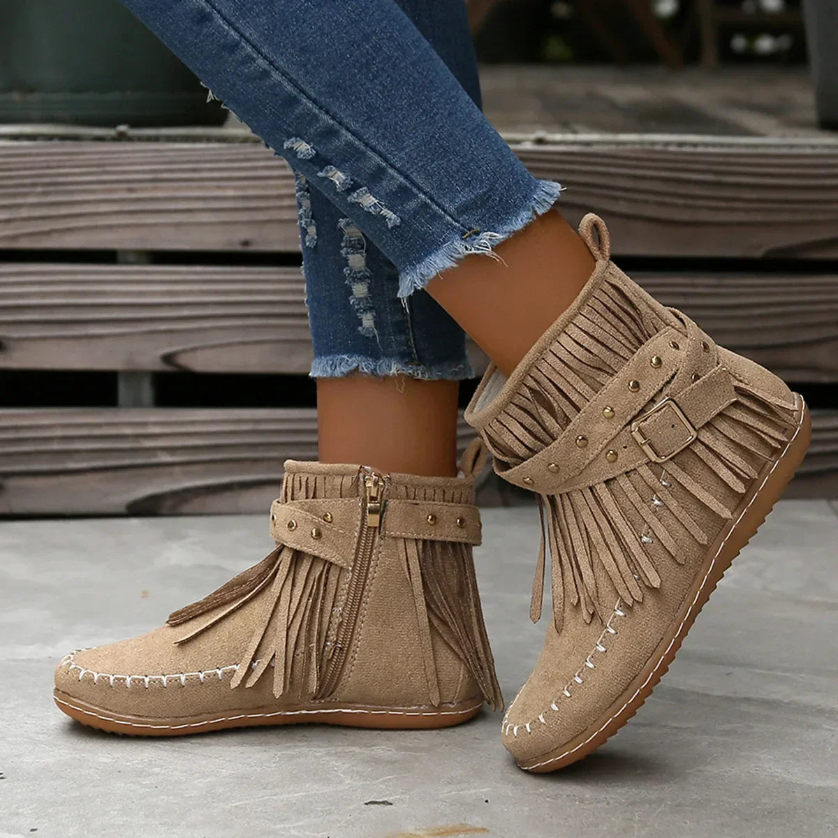 Ravina Fringe Boots