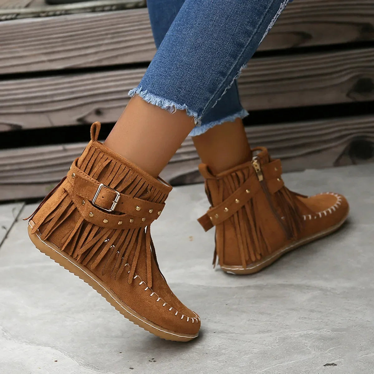 Ravina Fringe Boots