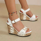 Marcena Buckle Wedges