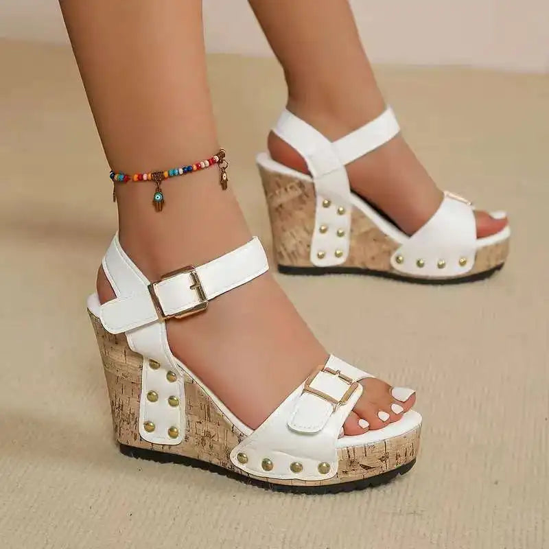 Marcena Buckle Wedges