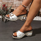 Melvina Buckle Slides