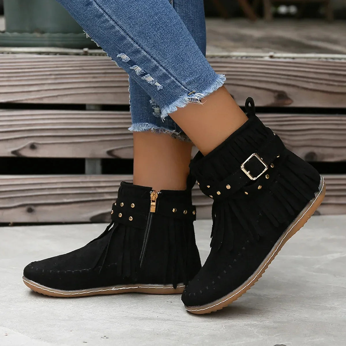 Ravina Fringe Boots
