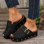 Serelina Buckle Slides