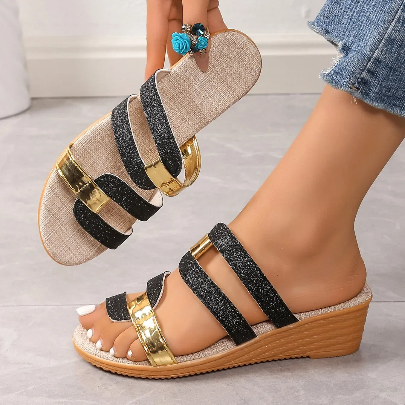 Liora Glare Sandals