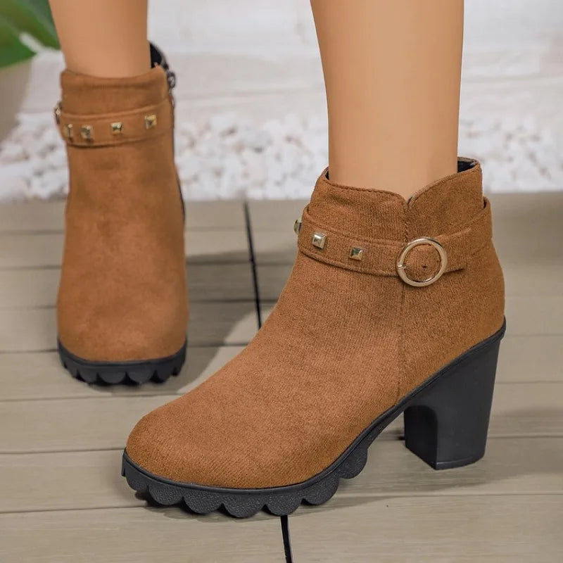 Valera Studded Block Boots