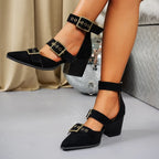 Arden Buckle Block Heels