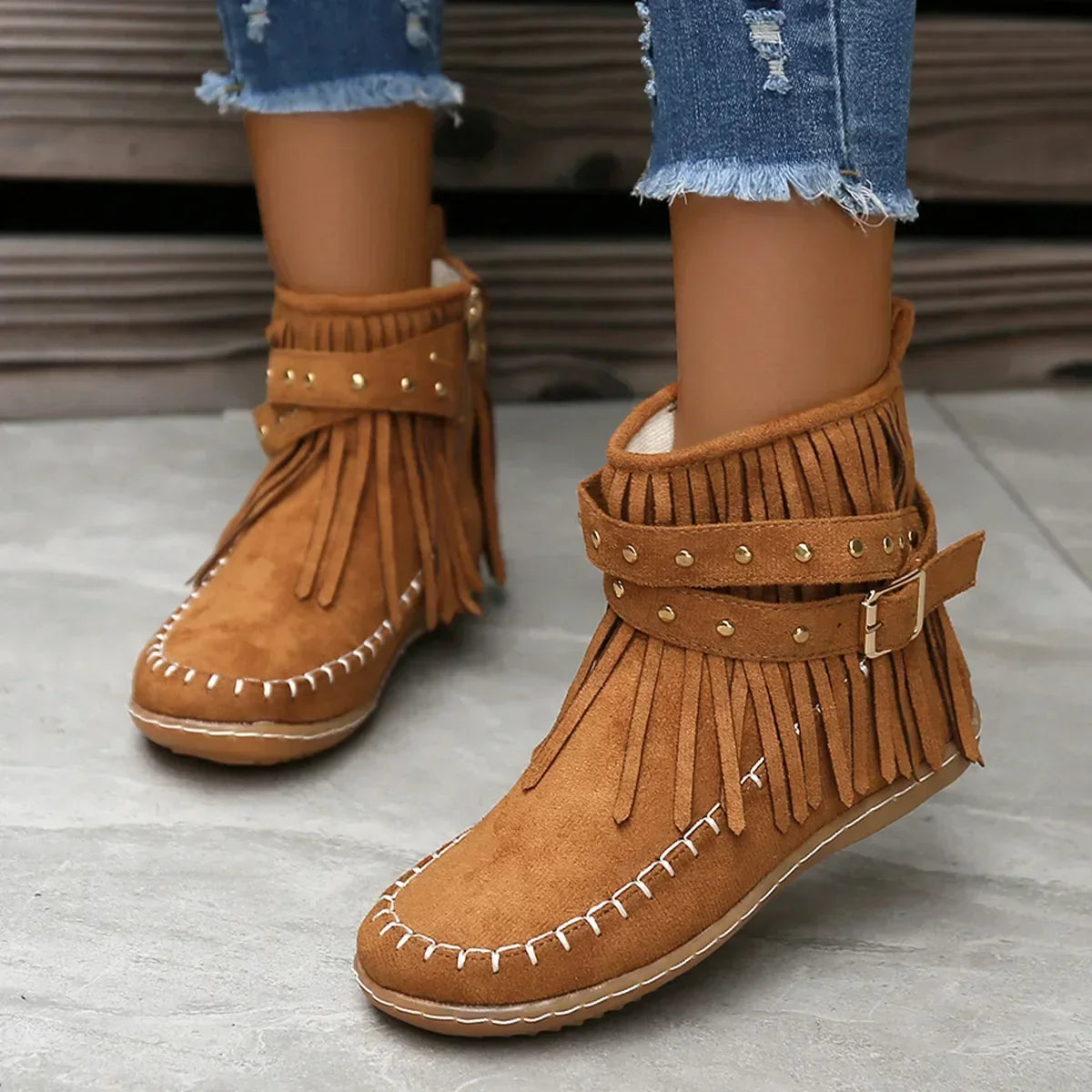 Ravina Fringe Boots